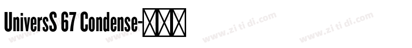 UniversS 67 Condense字体转换